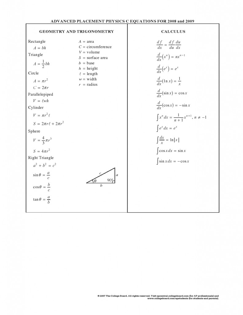 Physics: Equations 4